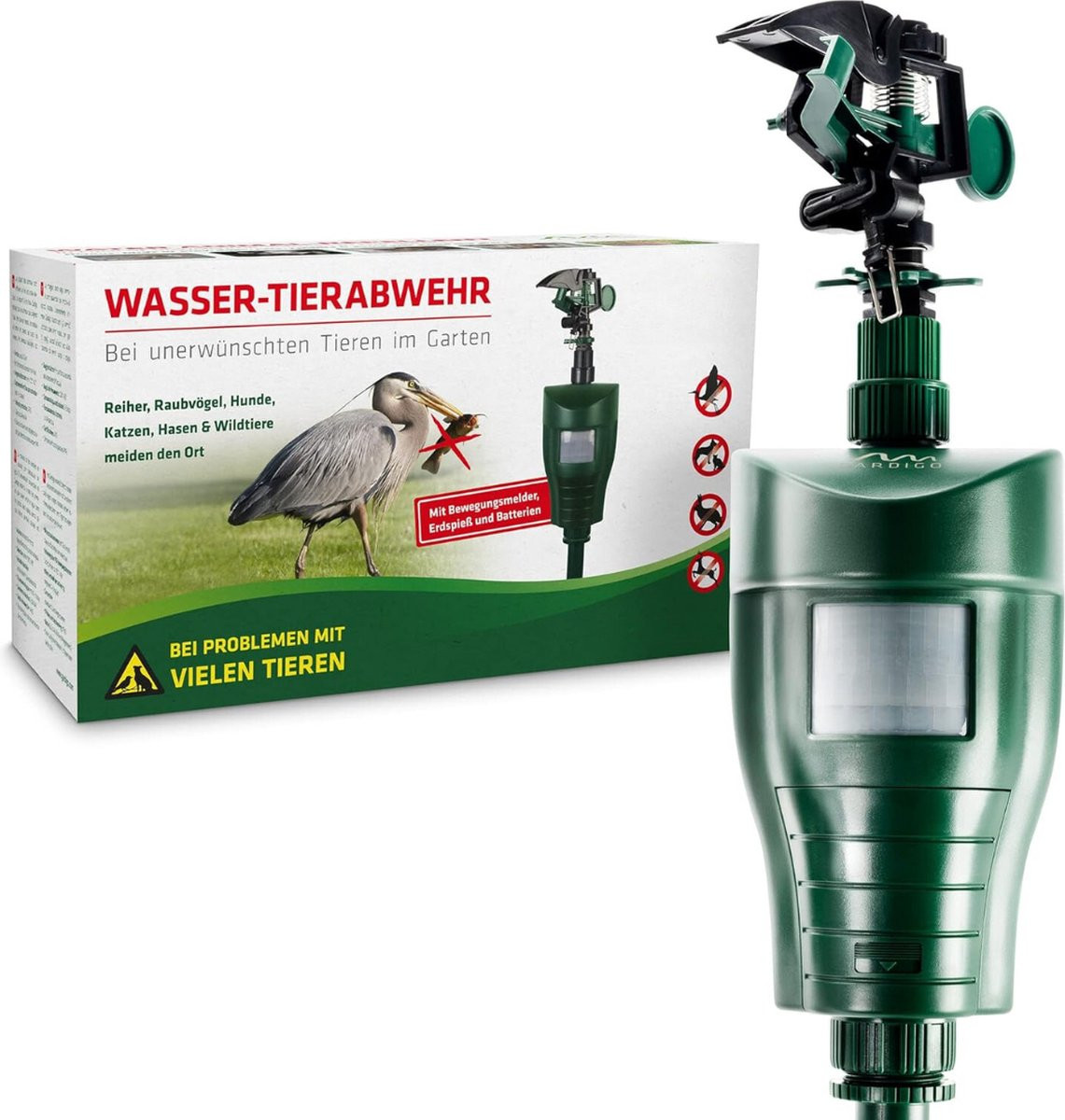 Equivera Ultrasone Kattenverjager op Zonneenergie - Groen