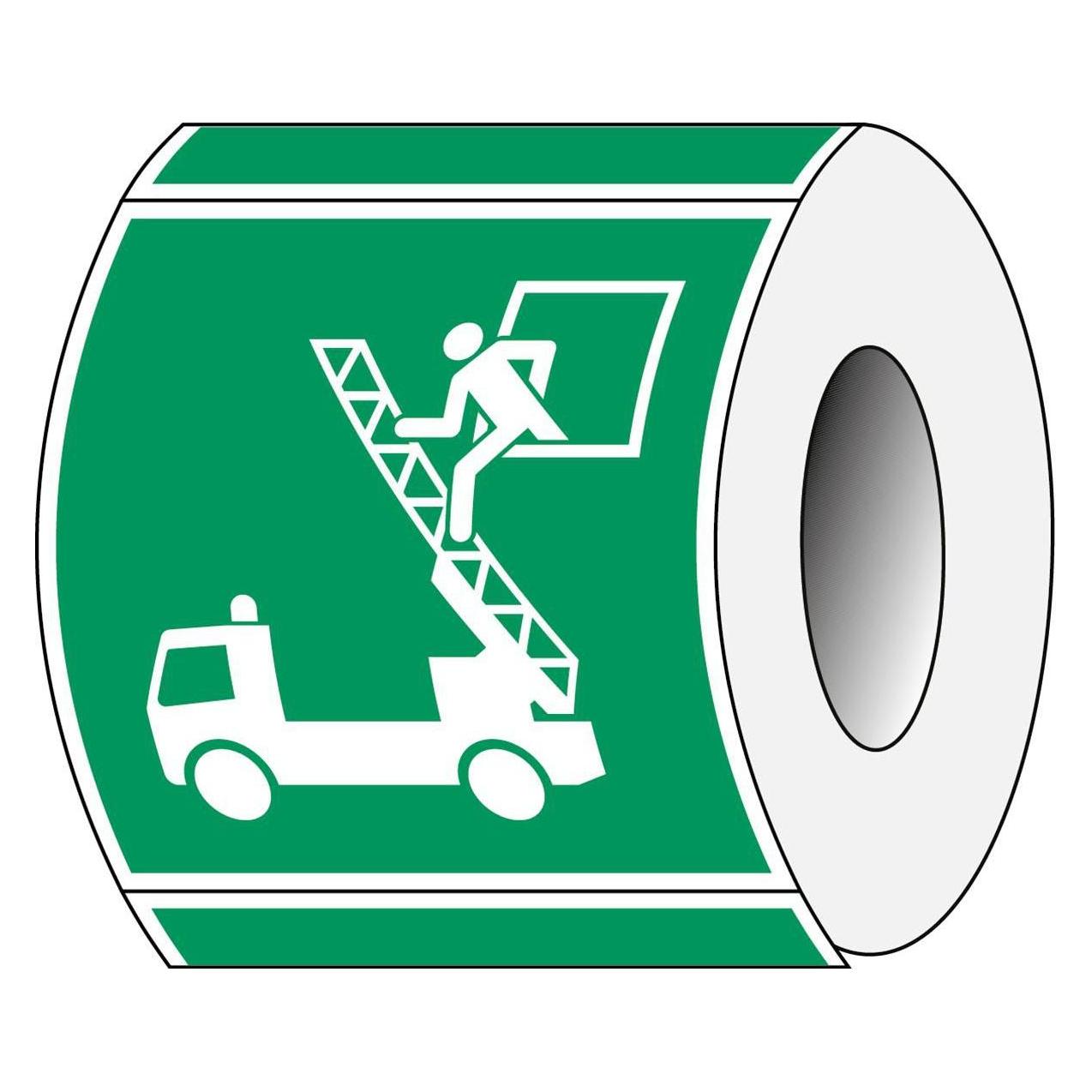 Brady ISO 7010 PIC E017 B-7541 ISO Sicherheitskennzeichnung - Notausstieg Laminierter Polyester (PIC E017-100X100-PE-ROLL/1)