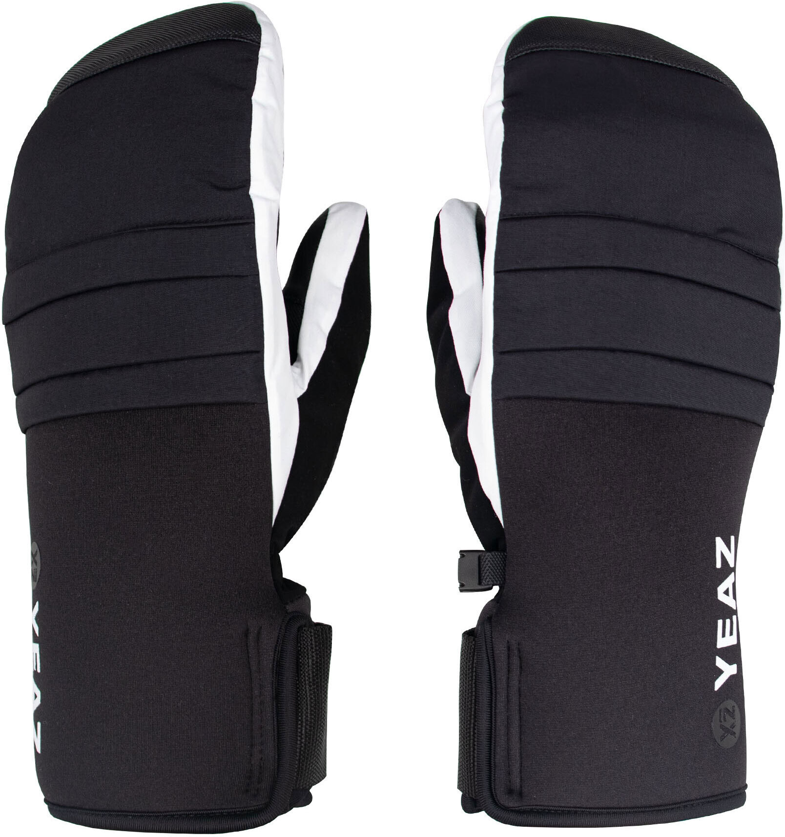 Skihandschuhe YEAZ "Fausthandschuhe POW" Gr. 8, weiß, Handschuhe, Damen, 8, Obermaterial: 65% Nylon NY. 35% Polyester PES.