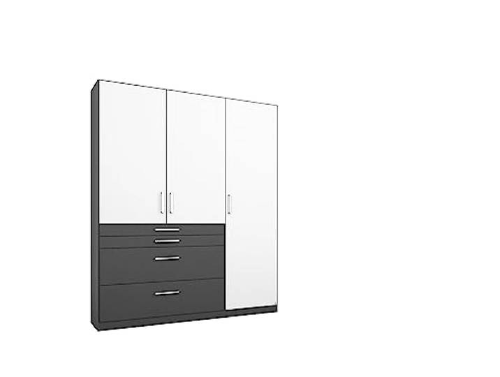 Rauch Möbel HARBURG-SUPER, Schrank, Weiß/Grau metallic, Breite 136 cm