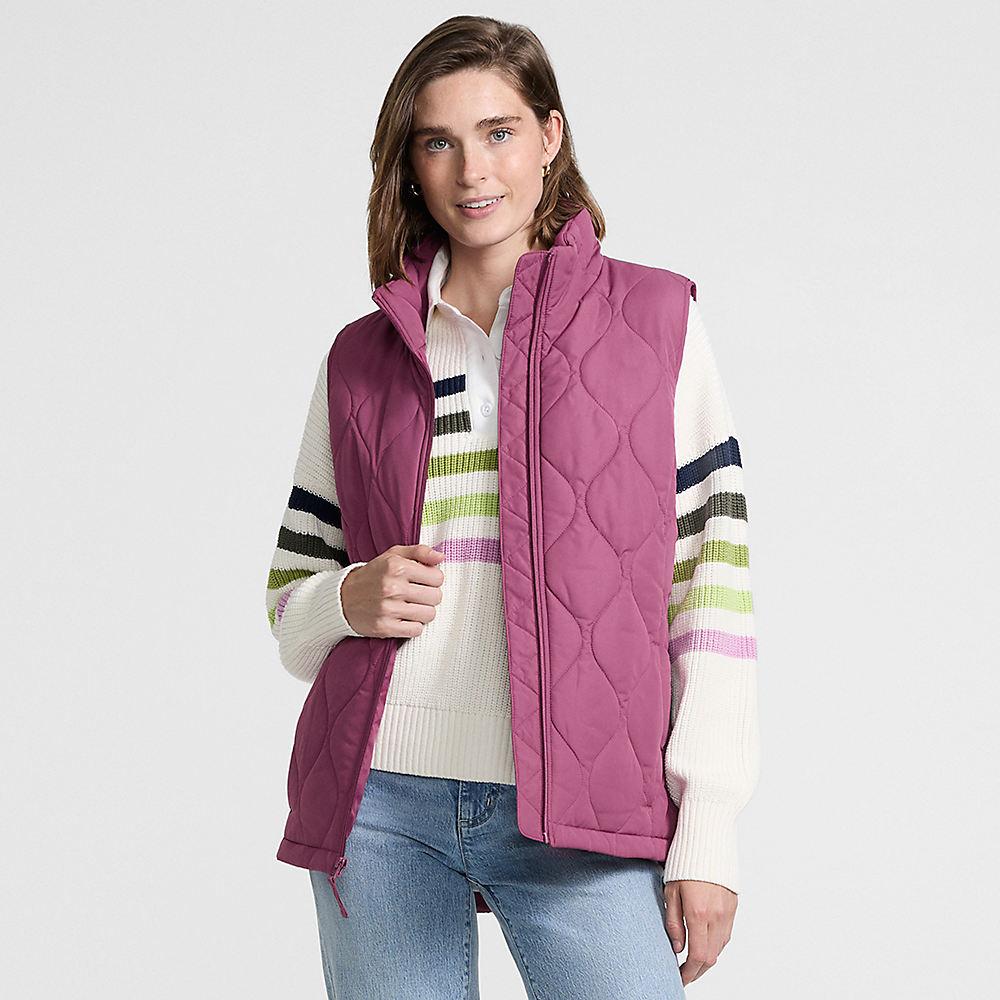 Isolierte FeatherFree™ Steppweste, Damen, size: regular, Rot, Polyester, by Lands' End