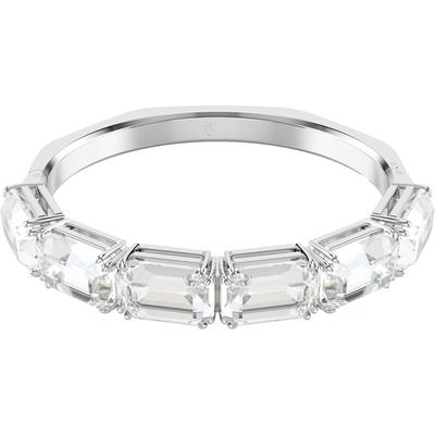 Armreif SWAROVSKI "Schmuck Geschenk Armschmuck Millenia" Gr. L, silber (metallfarben, kristallweiß, kristallweiß), Armbänder, Damen, L, Metall, Armreif, mit Swarovski Kristall
