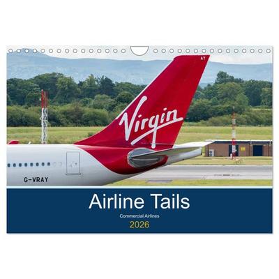 Airline Tails (Wall Calendar 2026 DIN A4 landscape), CALVENDO 12 Month Wall Calendar