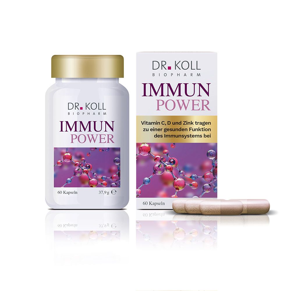Immun Power Dr.Koll Vitamin C+Vitamin D+Zink Kaps. 60 St Kapseln