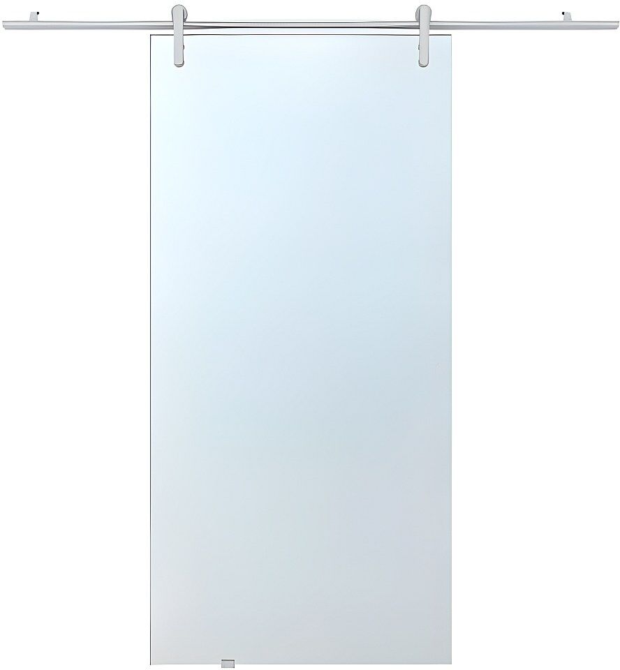 Vente-unique Schiebetür mit Laufschienensystem - 205 x 83 cm - Sicherheitsglas - CLEAVER