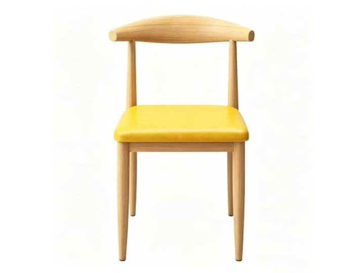 FCZVWPR Esszimmerstuhl, Holzmaserung, Metallrahmen, Küchenstuhl Ergonomischer Esszimmerstuhl, For Esszimmer, Küche, Bistro, Café, Restaurant(Yellow)