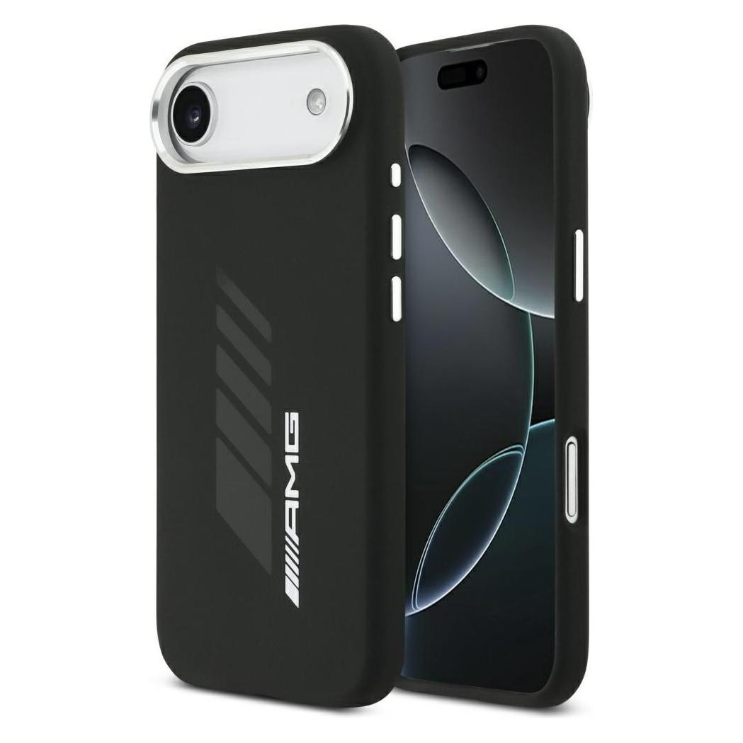 Mercedes AMG Silicone Oversize Rhombs MagSafe Case for iPhone Air Black (Apple iPhone Air) (AMHMP17M24SORYK)