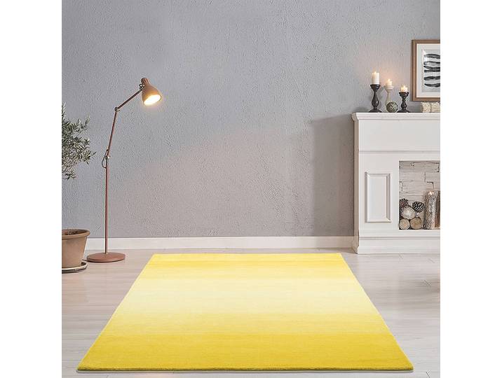 Tapis en laine Comfort Ombre Jaune/Jaune 60 x 90cm Laine