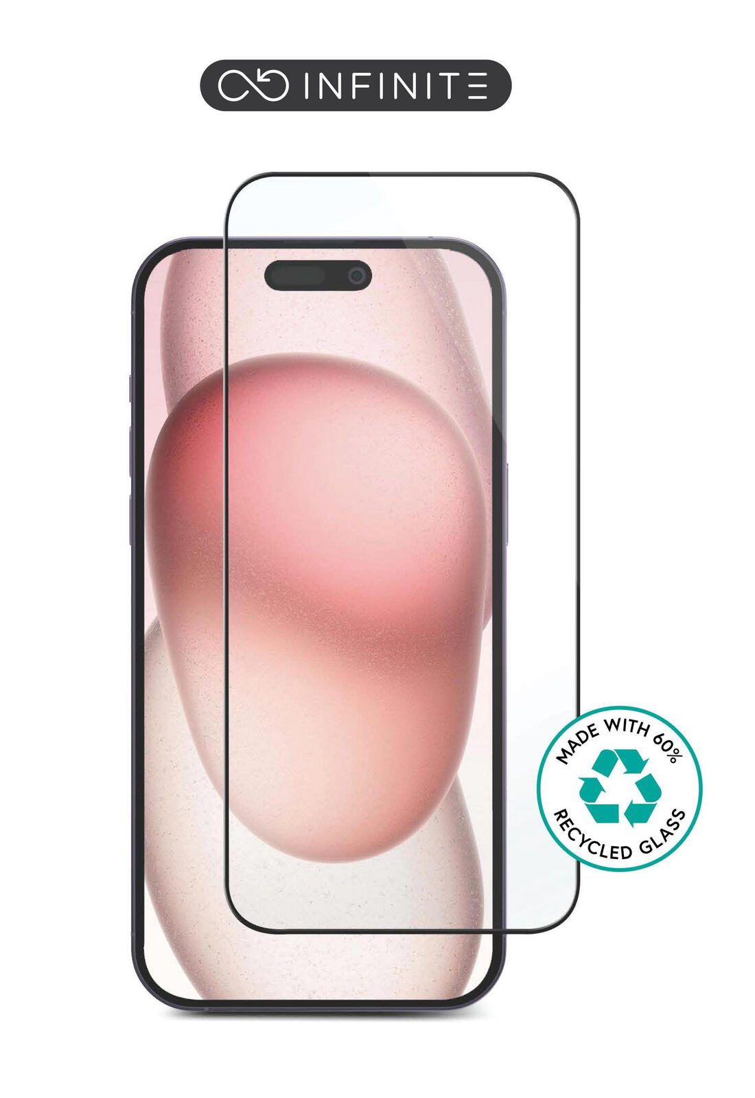 eSTUFF INFINITE iPhone 16 Full Cover Screen Protector. Titan Shield® ES501421