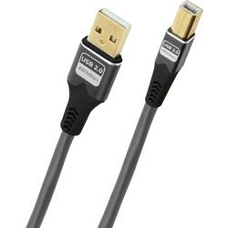 Oehlbach USB-Kabel USB 2.0 USB-A Stecker, USB-B Stecker 5 m Anthrazit D1C9377