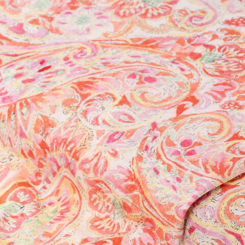 Reiner Baumwoll-Jersey "Paisley", bunt