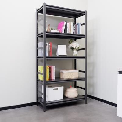 Clihome 5 Tier Storage Shelves Heavy Duty Metal Adjustable Shelving, Storage Rack Kitchen Garage Shelf