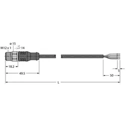 Turck Anschlussleitung RSCV4.4T-5/TFW