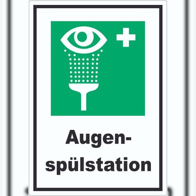 HB-Druck Augenspülstation Aufkleber A3 (297x420mm)