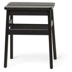 Hocker Angle Form and Refine Buche schwarz gebeizt, Designer Herman Studio, 38x45x32.2 cm; Sitz 24 cm