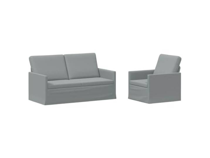 vidaXL Sofa-Set 2 pcs Hellgrau Stoff