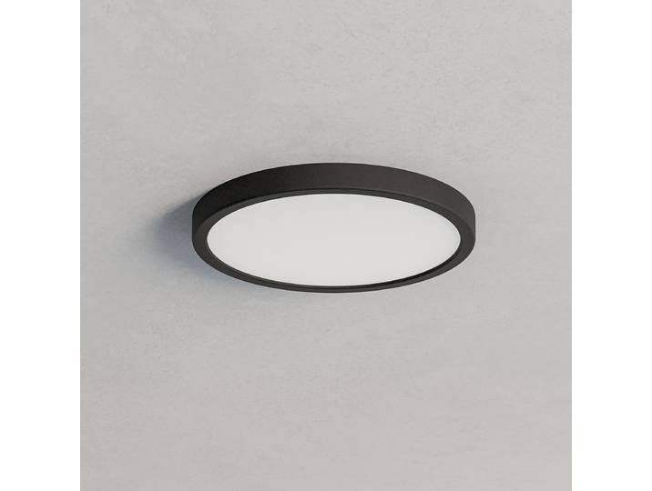 Plafonnier LED rond Ø 28cm Argenté/Noir Polycarbonate LED Module LED