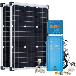 Offgridtec Mobil VeCore S 100W Wohnmobil Solaranlage inkl. MultiPlus12/800/35 Wechselrichter und Laderegler - weiß - 0% MwSt. (gemäß§12 Abs.3 UstG**)
