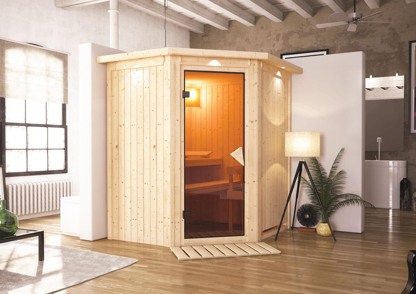 KARIBUHOLZT Sauna Taurin Eck, o. Zub. bronz.GGT u. DK 09221837