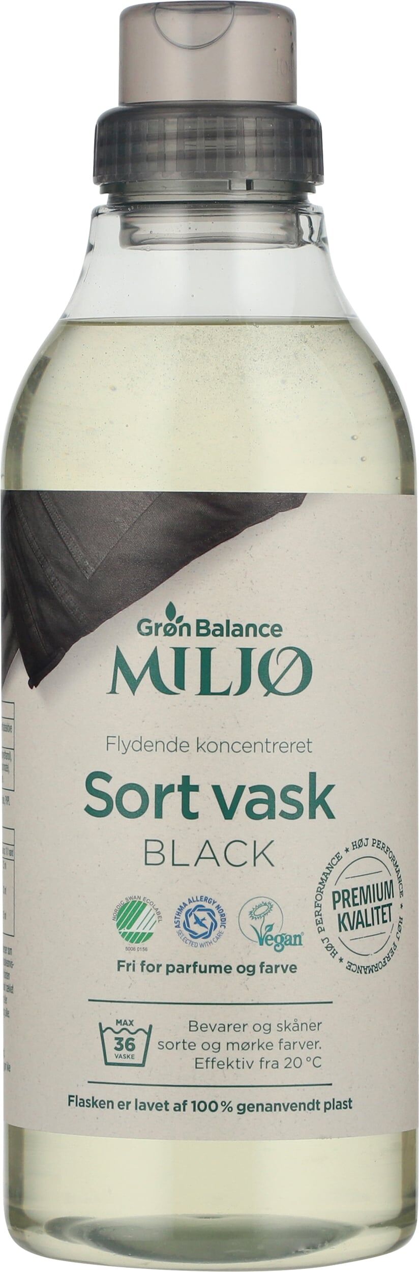 Grøn Balance Flydende Vask Black - 0,9 L