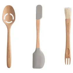 MASON CASH® Kochutensilien 3tlg. Set Buchenholz & Silikon