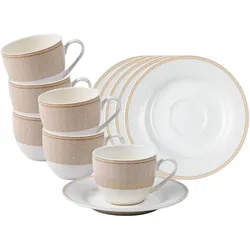 Ritzenhoff & Breker, Tasse, Geo Espressotassen mit Untertassen (90 ml, 6x)