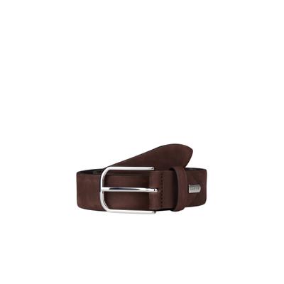 Ledergürtel LLOYD MEN’S BELTS "Lloyd Belts Herrengürtel 0390", Herren, Gr. 120, dunkelbraun, Leder, Gürtel Ledergürtel