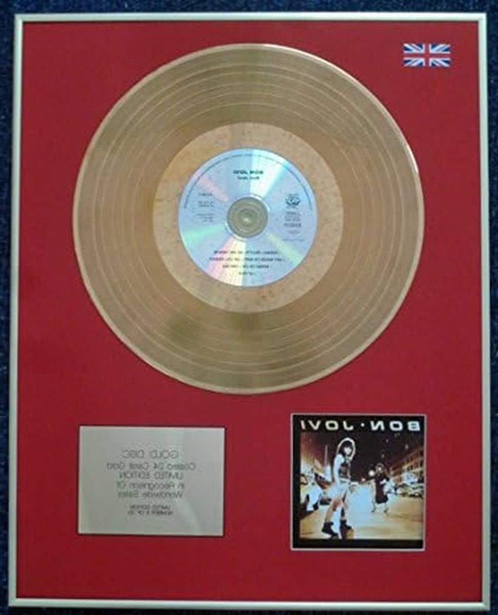 Gouden LP Presentatie Muziek Memorabilia Decoratie aan de muur Breedte: 40,6 cm, Hoogte: 50,8 cm
