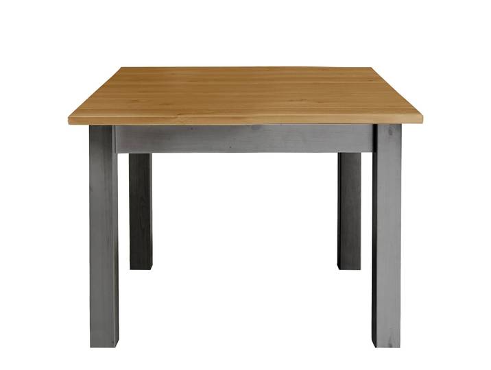 Table Boston II 78 x 78 x 78cm Gris/Pin coloris lessivé/Pin gris