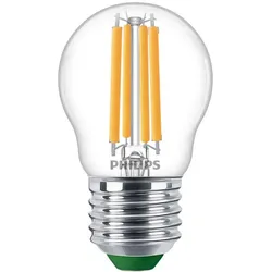 Besonders effiziente PHILIPS E27 LED Filament Tropfenlampe 2,3W = 40W 4000K neutralweißes Licht - Beste Energie Effizienz Klasse