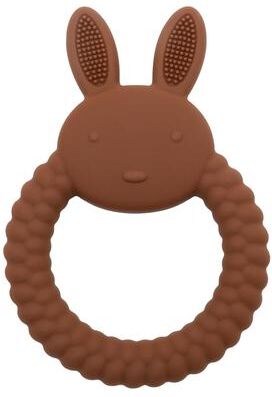Tiny Tots Teens Trends BPA Free Cartoon Rabbit, Baby Teether Silicone Toy, Health Molar Chewing, Nursing Teething Gifts Baby 002 Brown