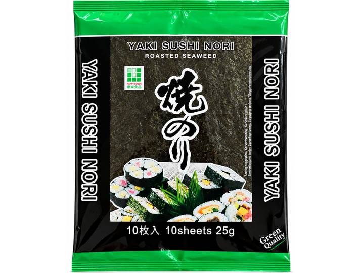 JHFOOD Algues séchées grillées, qualité verte 25 g