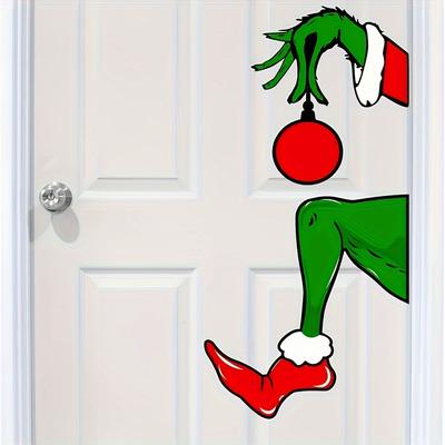Multisell Products Hub Christmas Decorations Welcome To Whoville, Furry Green Santa Lair Decal Art, Waterproof Christmas Stickers For Holiday Christmas Decorations Welcome To Whoville, Furry Green Santa Lair Decal Art, Waterproof Christmas Stickers For Ho