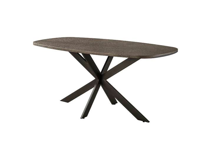Esstisch Alur , dänisch Oval , 180/215 cm , Metallic-Optik
