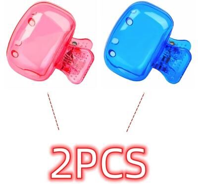 Inspired Finds CleanGuard Portable Toothbrush Head Covers Protective Travel Case blue And Pink