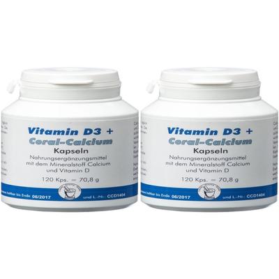 Vitamin D3+Coral Calcium Kapseln 2x 2x120 St