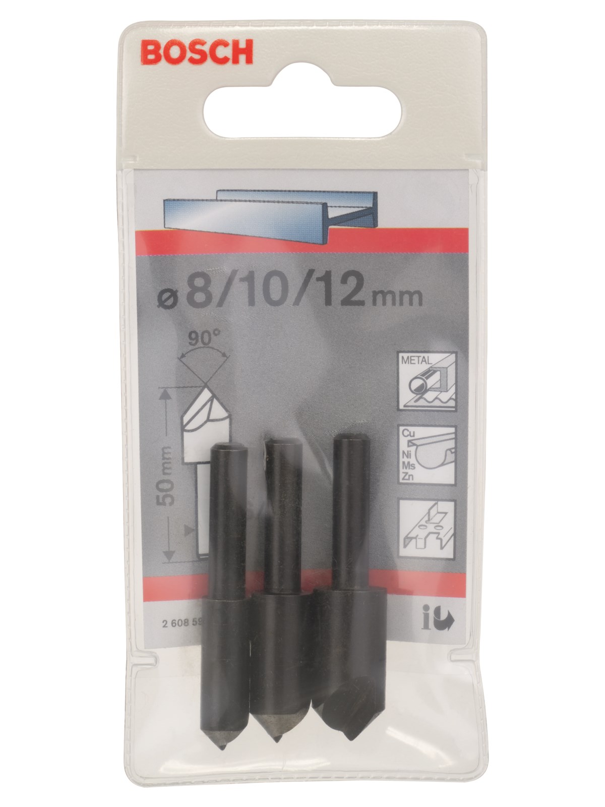 Bosch FORSÆNKERSÆT WS 3 STK 8-10-12MM TRÆ CYL