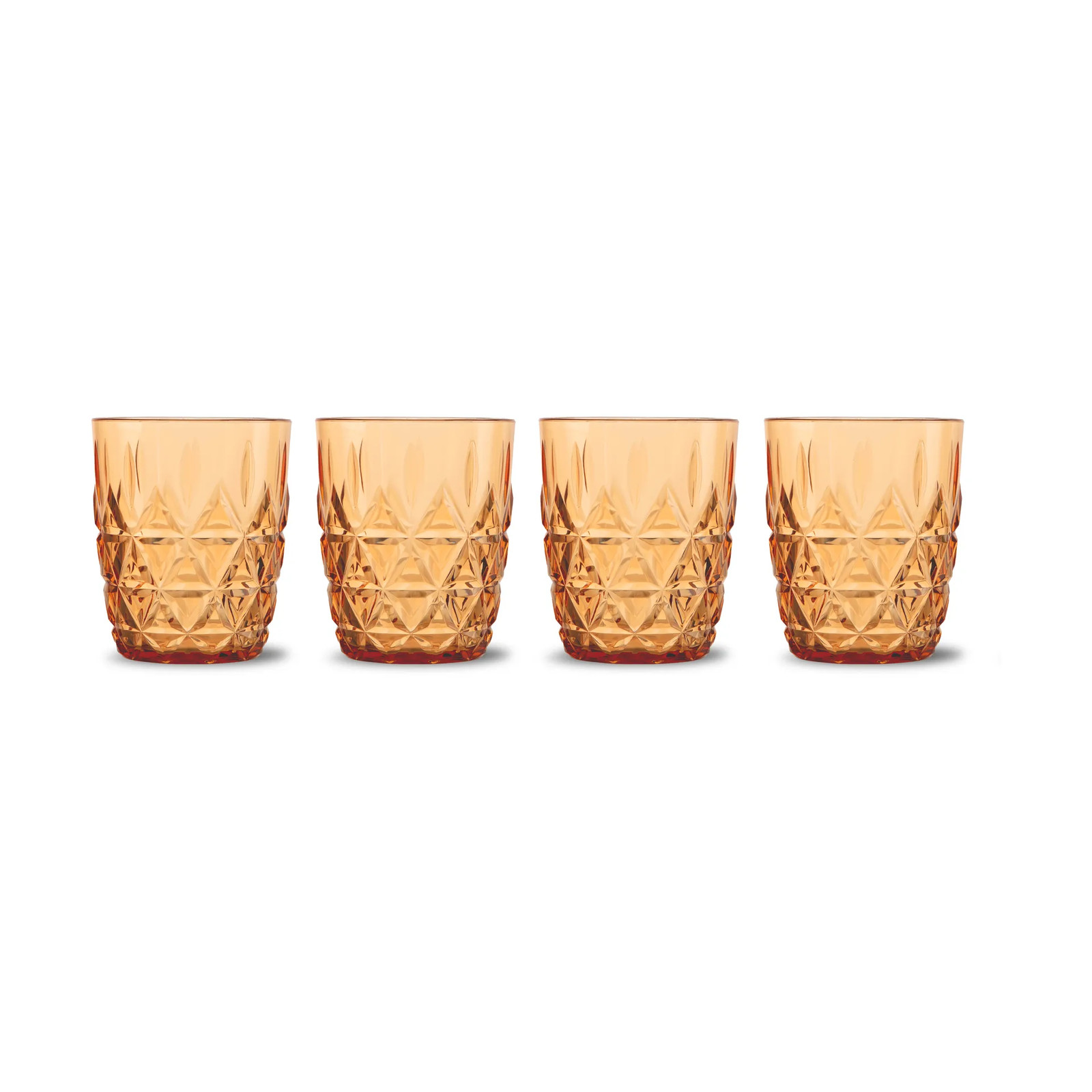 Sagaform Picknick Juni waterglas 28 cl 4-pack Amber