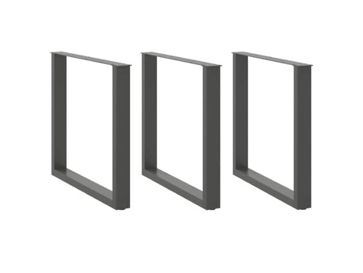 HGDFWRQW Esstischbeine U-Form 3er Set 90x73cm Anthrazit Tischkufen Robuste Tischuntergestelle für Esszimmer und Arbeitszimmer mit Ausgleichsfüßen gegen Wackeln und Kratzer.