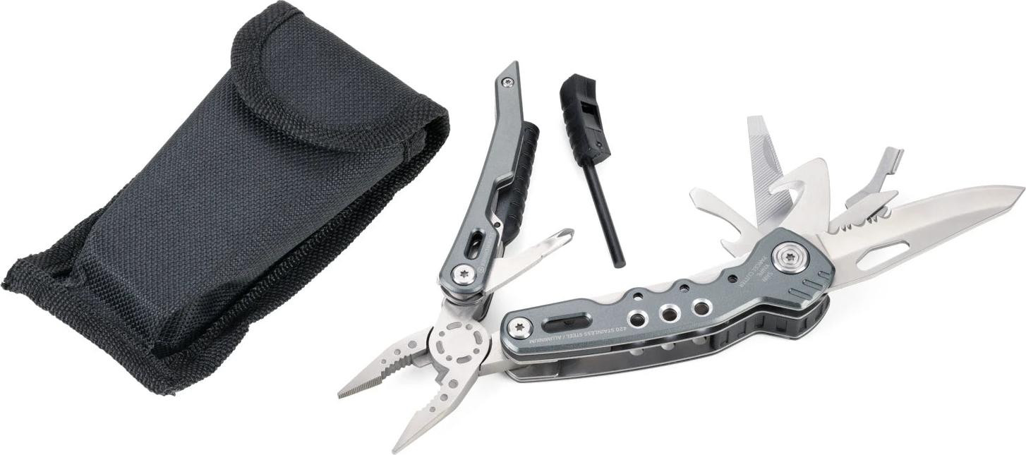 TROIKA Multifunctioneel Gereedschap Fire Tool 14 Grijs