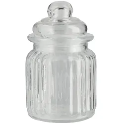 KHG Aufbewahrungsglas   ¦ transparent/klar ¦ Glas ¦ Maße (cm): H: 12,4  Ø: 7.9