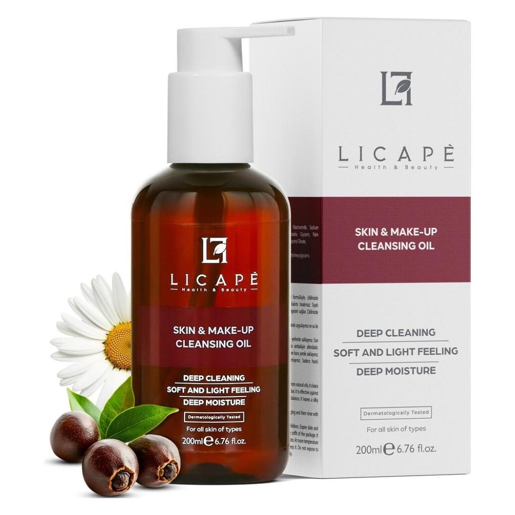 Licape Reinigungsöl 200 ml - Zweiphasen-Reiniger für Haut & Make-up mit Anti-Akne (Reinigungsöl, 200 ml) (G-314471)