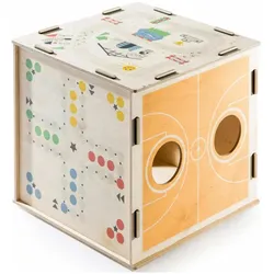Donkey Products Kids Qube mit 6 Spielen, Spielewürfel, Spielbrett, Spielzeug, 900320