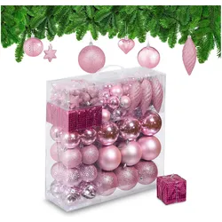 Relaxdays, Christbaumschmuck, 110-tlg. Weihnachtskugeln-Set
