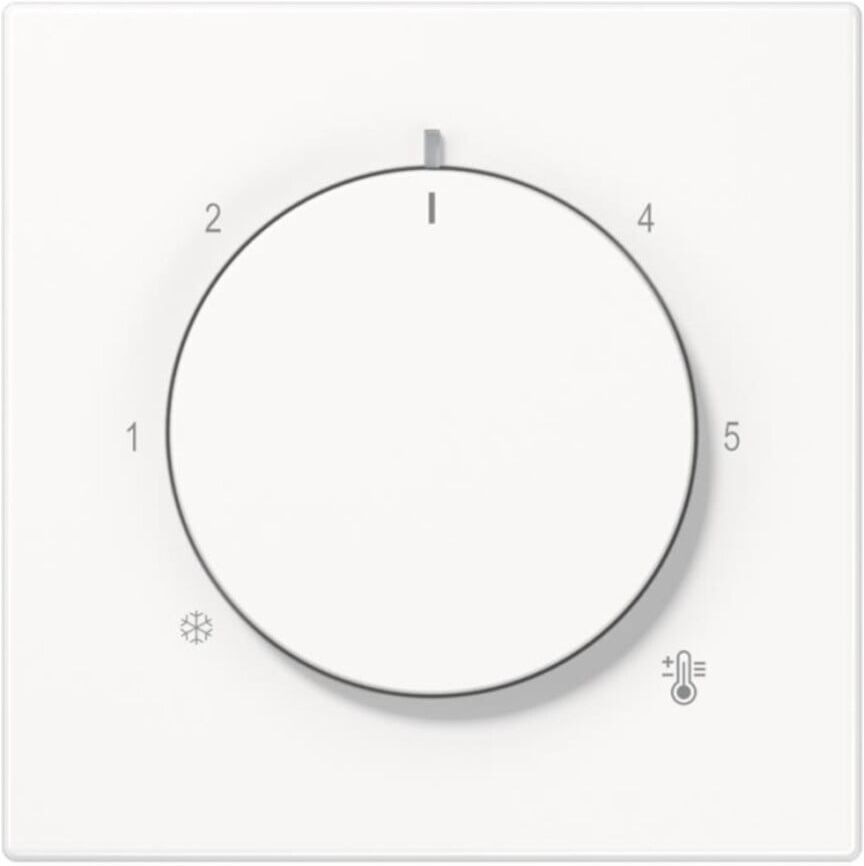 Jung Abdeckung Thermostat LS1749BFWW weiß glänzend Kunststoff)