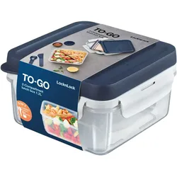 LOCK&LOCK Lunchbox mit Besteck und Einsatz 1,2l