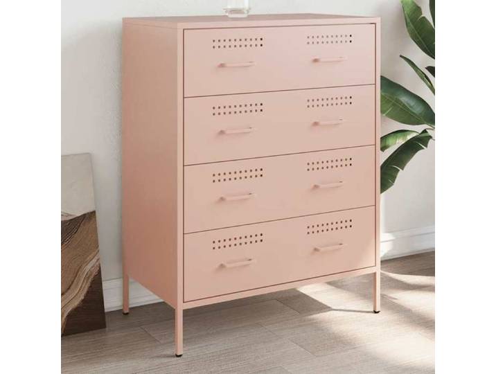 Rose Buffet rose 68x39x89 cm acier - Meuble Rangement LV36506