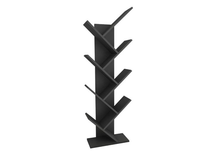 Etagère bibliothèque 8 tablettes h128,5 cm - gris anthracite