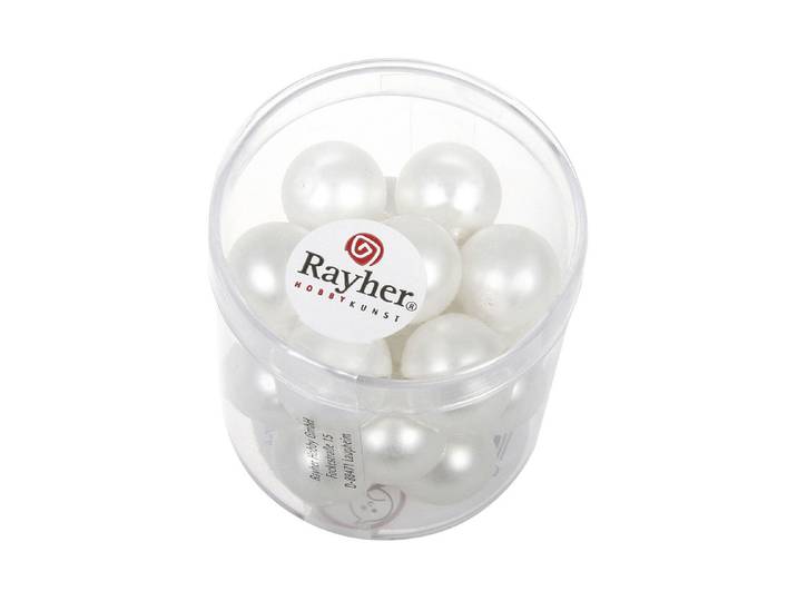 Rayher Renaissance Glaswachsperlen Matt 12 mm 21 Stück