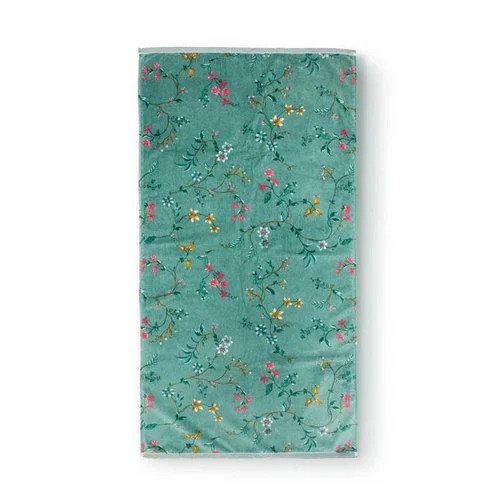 Pip Studio handdoek Les Fleurs Green 55 x 100 cm